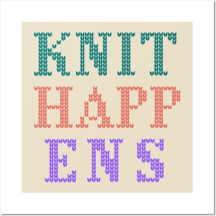 Knit Happens Funny Saying Posters and Art